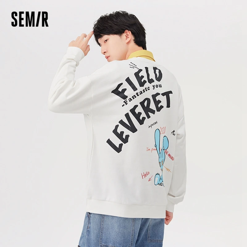 Свитшот Semir мужской с мультяшным принтом, теплая Повседневная вязаная кофта с флисовой подкладкой, худи, креативный тренд на зиму 
Свитшот Semir мужской с мультяшным принтом, теплая Повседневная вязаная кофта с флисовой подкладкой, худи, креативный тренд на зиму