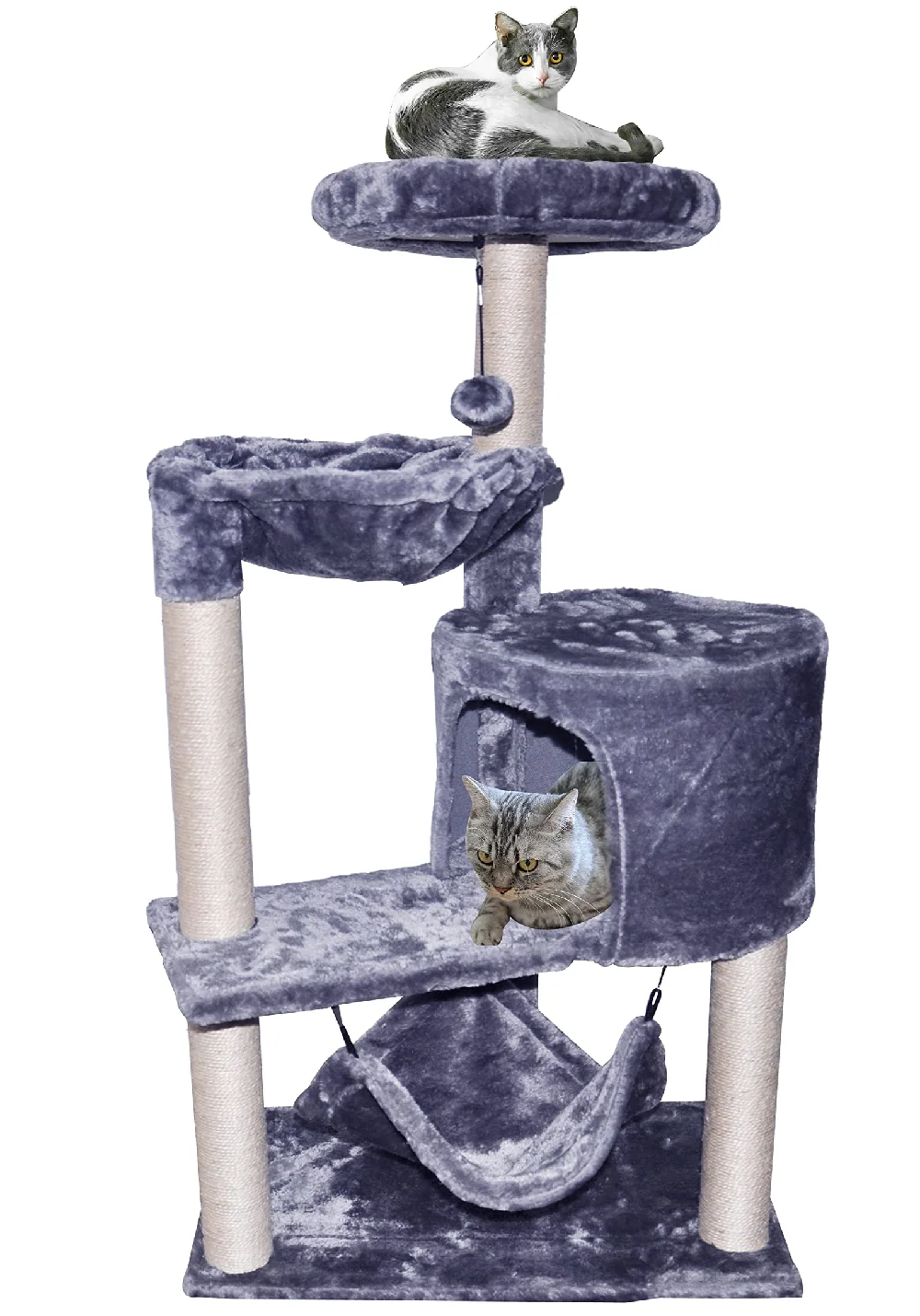 Cat Play Tree Condo Big Hammock with a Ball Activity Centre Scratching Post Climbing Tower Frame Furniture House Pet Jumping Toy
Cat Play Tree Condo Big Hammock with a Ball Activity Centre Scratching Post Climbing Tower Frame Furniture House Pet Jumping Toy