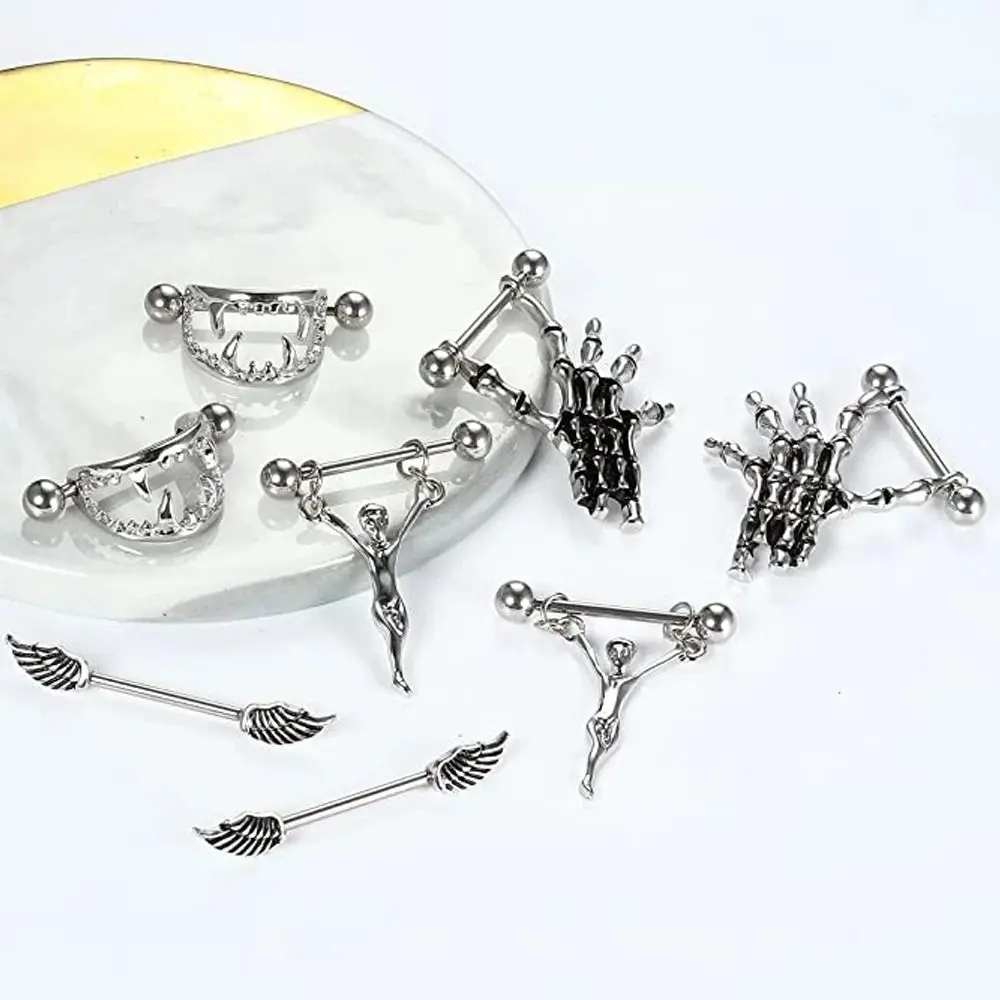 Gifts Punk Women Skeleton Men Lip Stud Nose Ring Piercing Ring Lip Studs Skull Earring Nipple Rings
Gifts Punk Women Skeleton Men Lip Stud Nose Ring Piercing Ring Lip Studs Skull Earring Nipple Rings