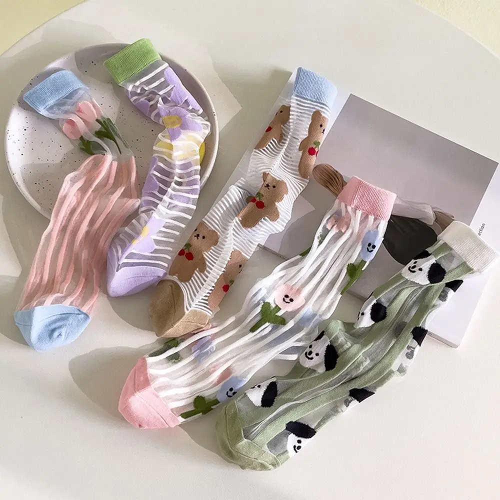 Japanese style Lovely Animals Cartoon For Women Summer Female Hosiery Flower Socks Middle Tube Socks Glass Silk Socks
Japanese style Lovely Animals Cartoon For Women Summer Female Hosiery Flower Socks Middle Tube Socks Glass Silk Socks