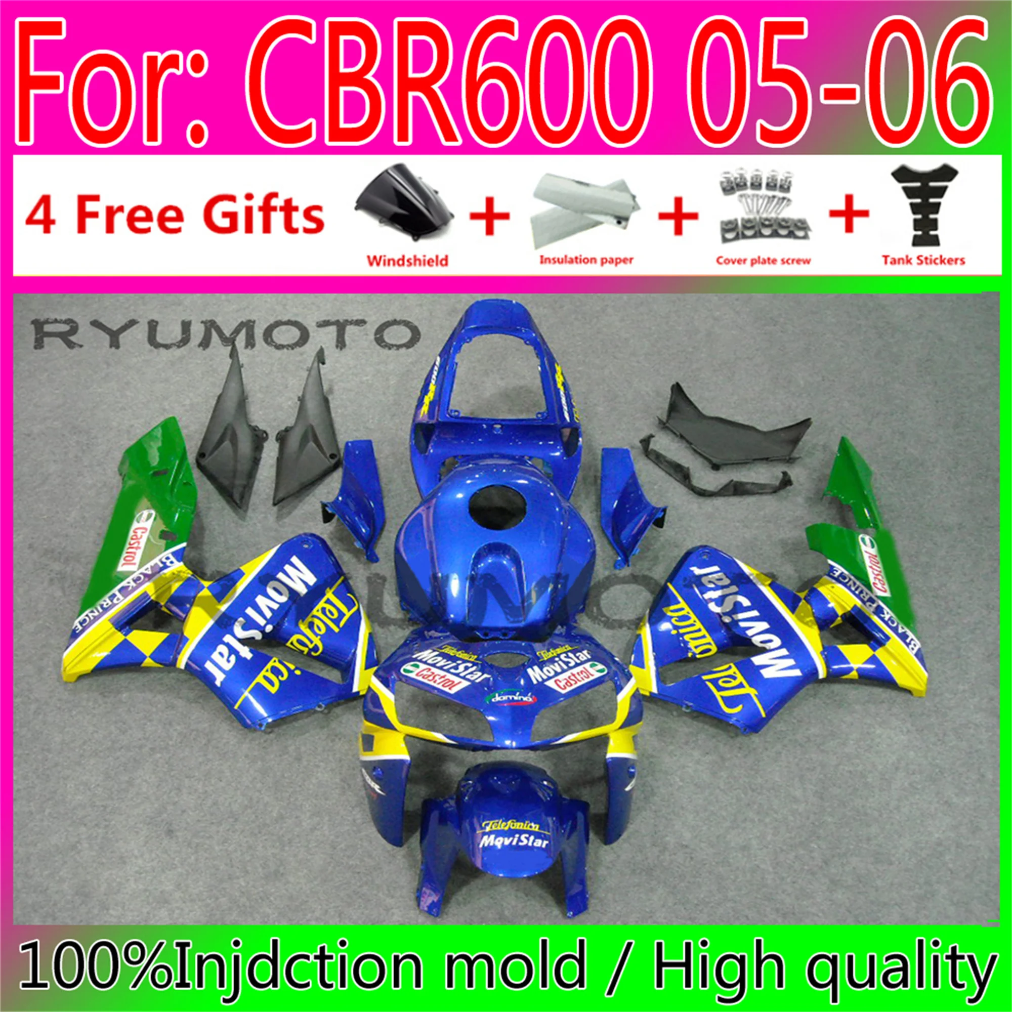New ABS Motorcycle Whole Fairings Kit for HONDA CBR600RR F5 2005 2006 CBR600 RR CBR 600RR 05 06 Bodywork fairing
New ABS Motorcycle Whole Fairings Kit for HONDA CBR600RR F5 2005 2006 CBR600 RR CBR 600RR 05 06 Bodywork fairing
