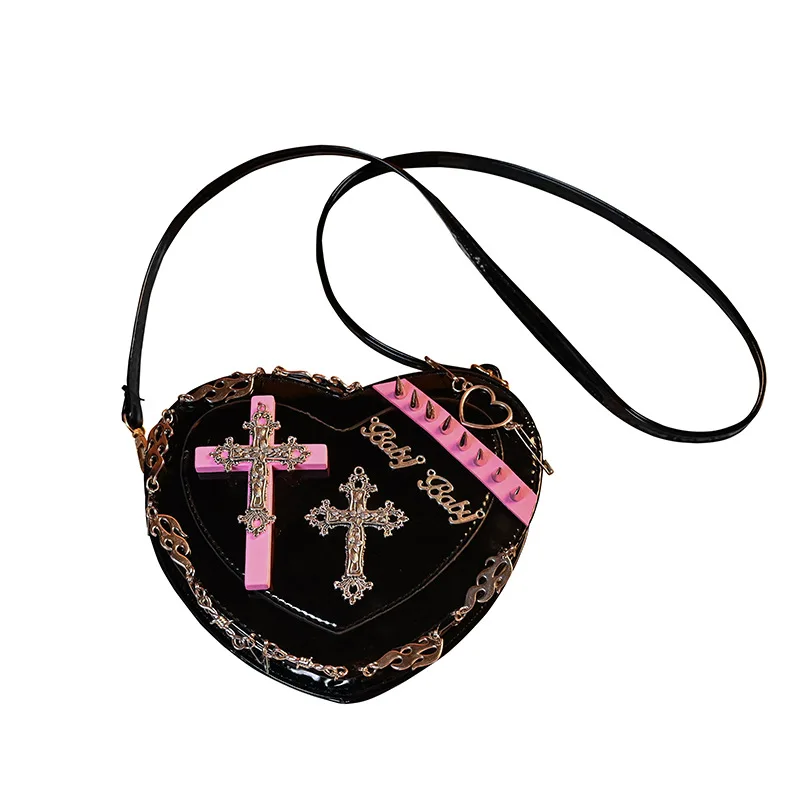 Harajuku Y2K Gothic Woman Heart Shoulder Bag Tote Messenger Bag Spice Girls Street Hip hop Punk Cross Handbags Purses Female
Harajuku Y2K Gothic Woman Heart Shoulder Bag Tote Messenger Bag Spice Girls Street Hip hop Punk Cross Handbags Purses Female