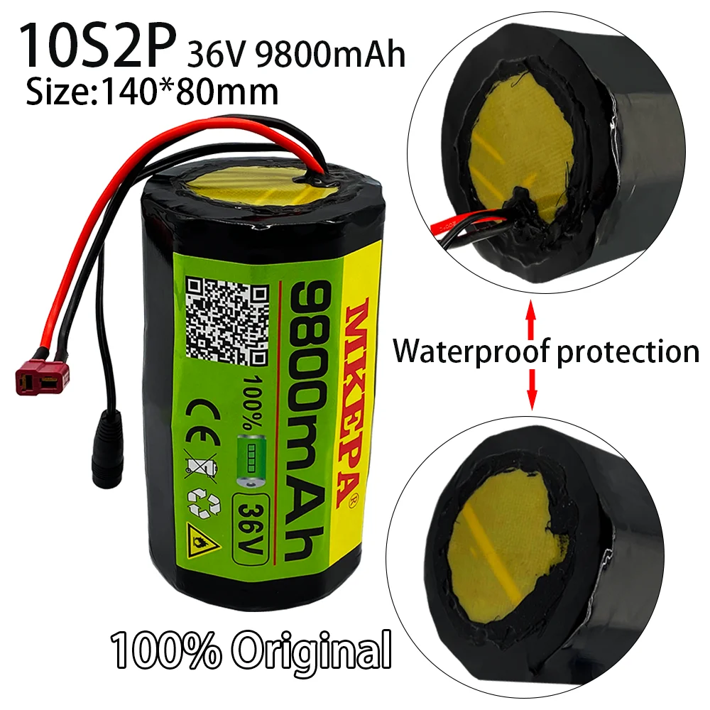 Cylindrical 10s2p 36V 9.8ah 18650 Li ion rechargeable battery pack 9800 mah 400W 350W electric bicycle scooter
Cylindrical 10s2p 36V 9.8ah 18650 Li ion rechargeable battery pack 9800 mah 400W 350W electric bicycle scooter