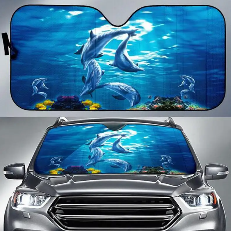 Car Sun Shade with Dolphin Print, Auto Sun Shade a unique Gift for Dolphin Lovers.
Car Sun Shade with Dolphin Print, Auto Sun Shade a unique Gift for Dolphin Lovers.