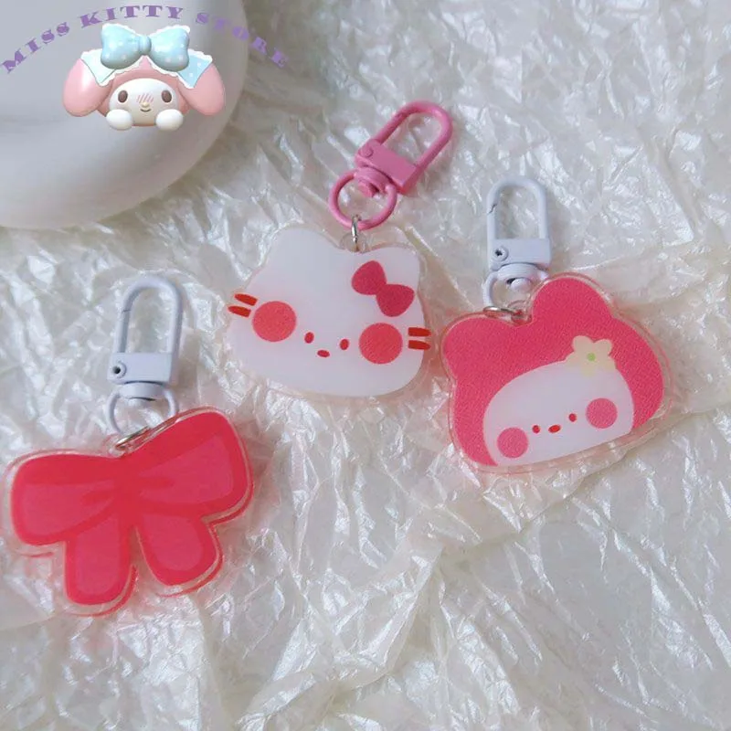 Sanrio Hellokitty Mymelody мультфильм милый бант брелок для девочек Сумка акриловая подвеска аксессуары Студенческая сумка Подвеска 
Sanrio Hellokitty Mymelody мультфильм милый бант брелок для девочек Сумка акриловая подвеска аксессуары Студенческая сумка Подвеска