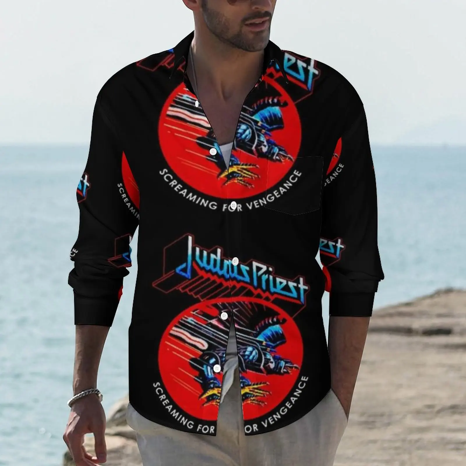 Мужская винтажная рубашка с длинным рукавом, в стиле Харадзюку
Мужская винтажная рубашка с длинным рукавом, в стиле Харадзюку