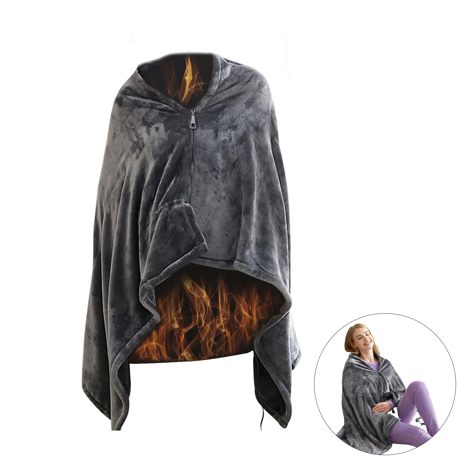 Winter Cold Protection Body Warmer Usb Heated Warm Shawl Electric Heated Plush Blanket Heated Shawl Coral Flannel Heated Blanket
Winter Cold Protection Body Warmer Usb Heated Warm Shawl Electric Heated Plush Blanket Heated Shawl Coral Flannel Heated Blanket