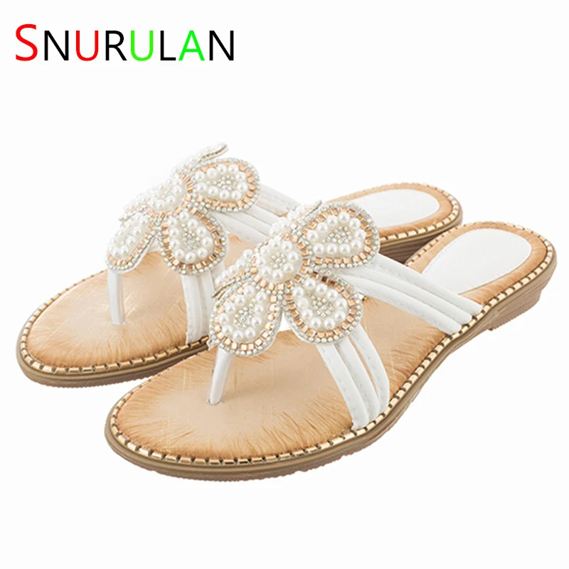 Outside Women Slippers Wedges Flower Flip Flops Summer Fashion Ladies Sandalia Genuine Pearl Floral High Quality Women's
Outside Women Slippers Wedges Flower Flip Flops Summer Fashion Ladies Sandalia Genuine Pearl Floral High Quality Women's