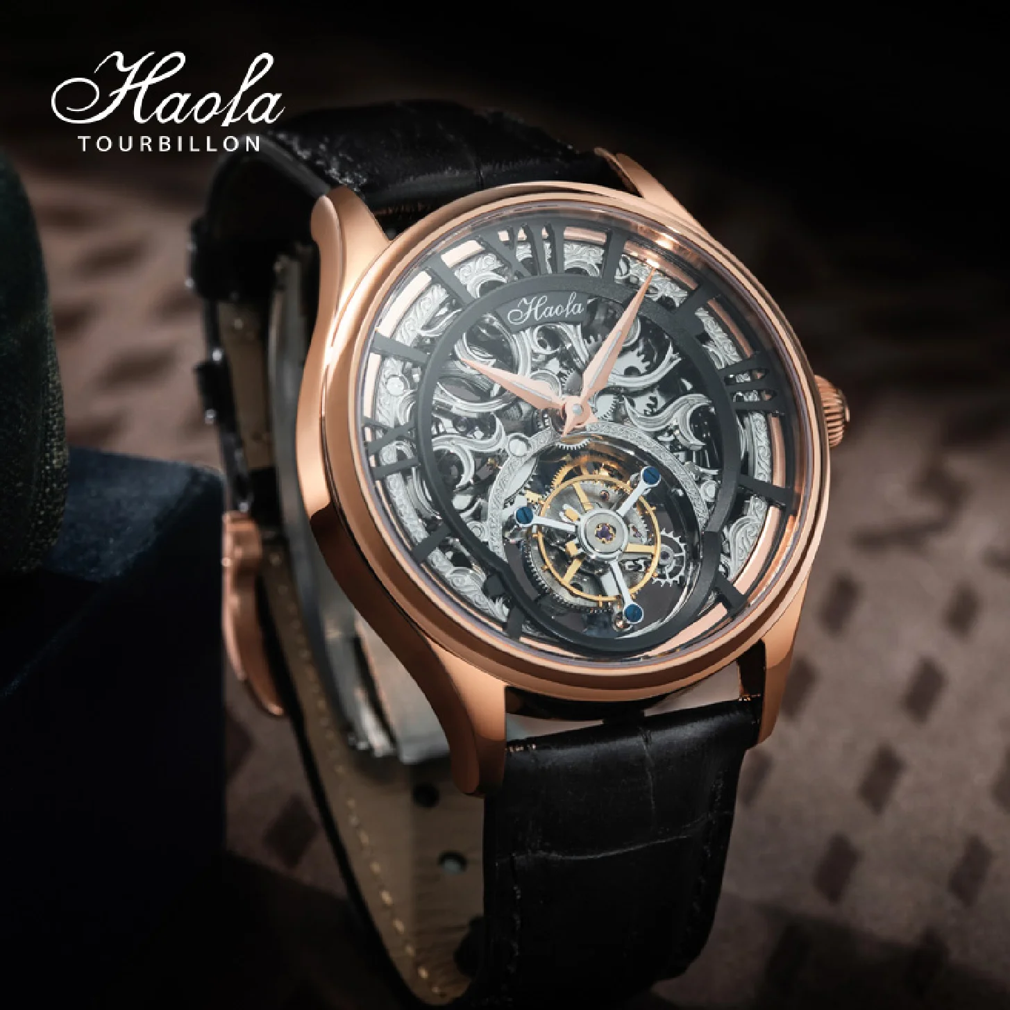 Haofa Men's Skeleton Manual Tourbillon Mechanical Wristwatches Sapphire Flying Tourbillon Hollow Watch For Men Luxury Brand 1032
Haofa Men's Skeleton Manual Tourbillon Mechanical Wristwatches Sapphire Flying Tourbillon Hollow Watch For Men Luxury Brand 1032