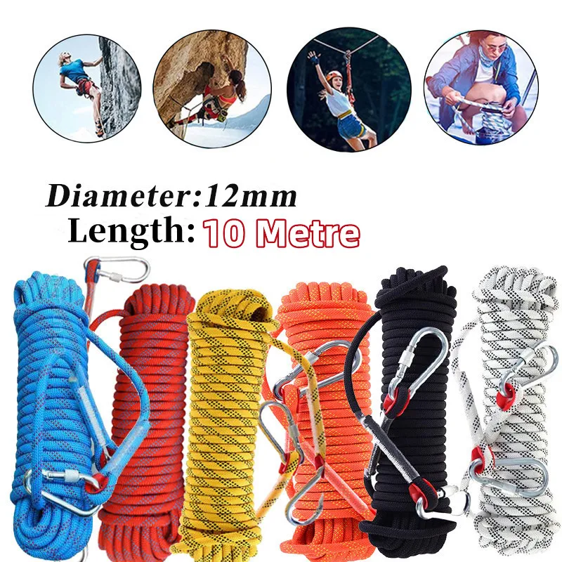 12MM Climbing Rope Outdoor Emergency Set 10M Static Rescue Rock Rappelling Tree Arborist Sling High Strength Cord Safety Rope
12MM Climbing Rope Outdoor Emergency Set 10M Static Rescue Rock Rappelling Tree Arborist Sling High Strength Cord Safety Rope