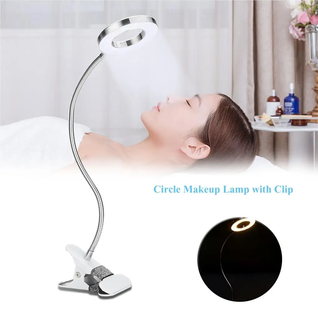 USB Circle Makeup Lamp with Clamp Nail Art Lip Eyelash Extension USB Reading Light Beauty Salon Desk Lamps Illuminator
USB Circle Makeup Lamp with Clamp Nail Art Lip Eyelash Extension USB Reading Light Beauty Salon Desk Lamps Illuminator