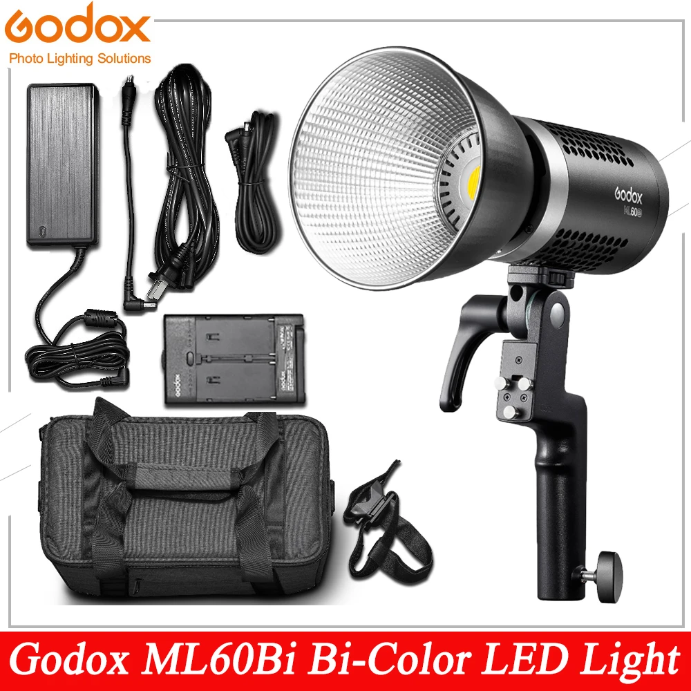 Godox ML60Bi ML60 Bi 60W Bi-Color Handheld LED Light Silent Mode Portable Brightness Adjustment Support Li-ion Outdoor LED Light
Godox ML60Bi ML60 Bi 60W Bi-Color Handheld LED Light Silent Mode Portable Brightness Adjustment Support Li-ion Outdoor LED Light