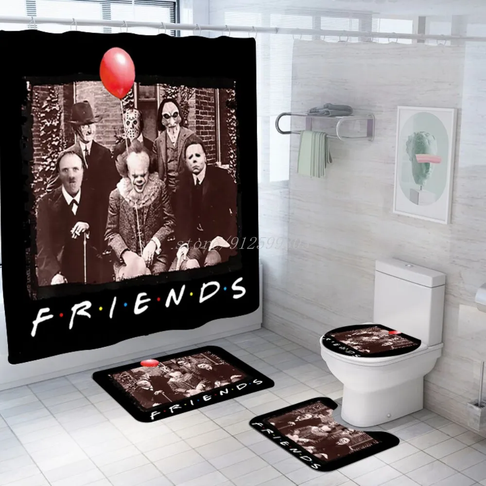 Michael Myers 3D Printed Shower Curtain Waterproof Bathroom Curtain Anti-slip Bath Mat Set Toilet Rugs Carpet Home
Michael Myers 3D Printed Shower Curtain Waterproof Bathroom Curtain Anti-slip Bath Mat Set Toilet Rugs Carpet Home