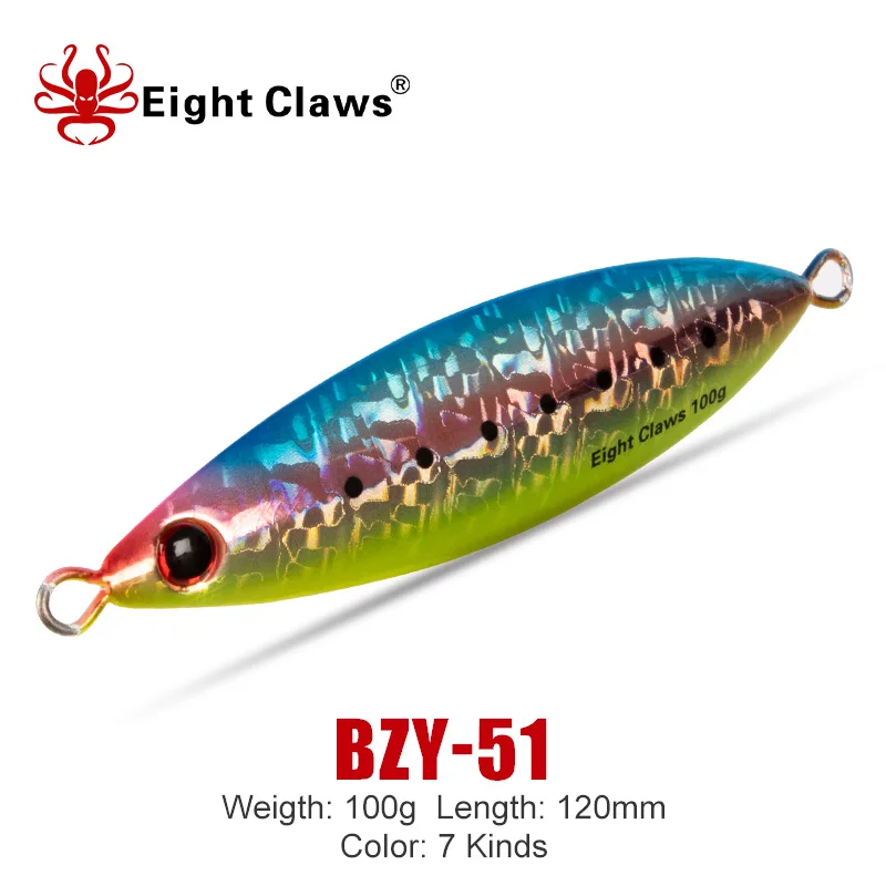EIGHT CLAWS Slow Jigging Lure 100g Metal Fishing Lure Artificial Hard Bait Cast Spoon Fish Jigs Boat Trolling Wobbler Swimbait
EIGHT CLAWS Slow Jigging Lure 100g Metal Fishing Lure Artificial Hard Bait Cast Spoon Fish Jigs Boat Trolling Wobbler Swimbait