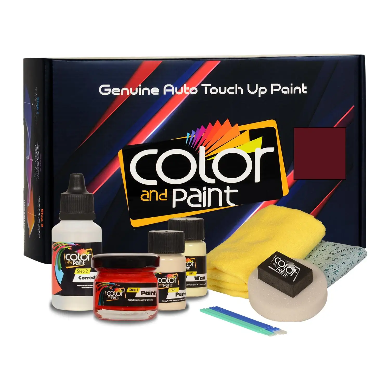 

Color and Paint compatible with Ford America Automotive Touch Up Paint - MERLOT MICA - FX - Basic Care
