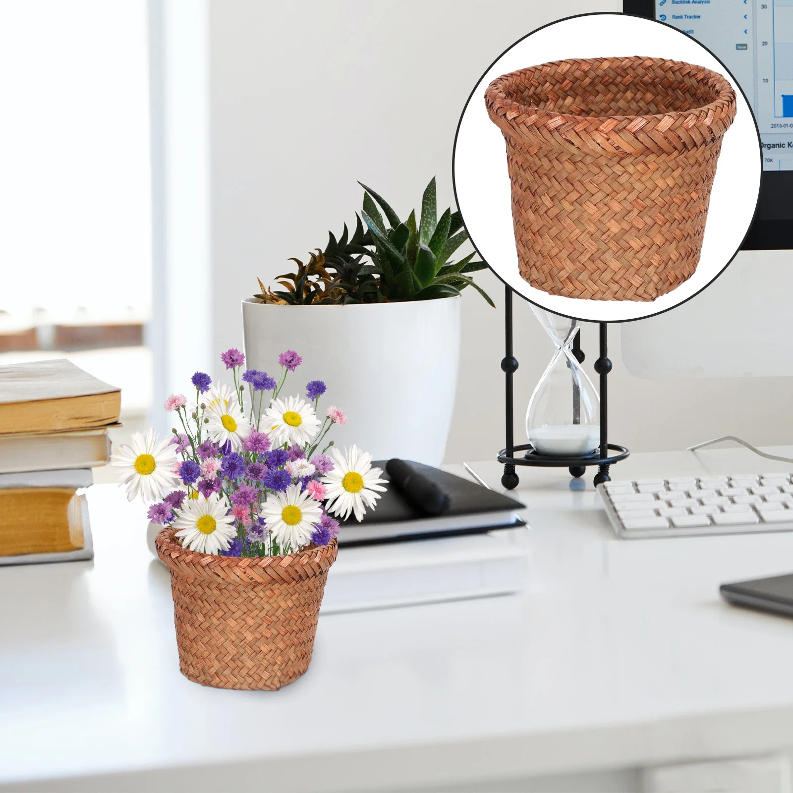Woven Storage Basket Household Trash Bucket Home Supply Office Can Waste Cans Wastebasket Supplies Floor Baskets
Woven Storage Basket Household Trash Bucket Home Supply Office Can Waste Cans Wastebasket Supplies Floor Baskets
