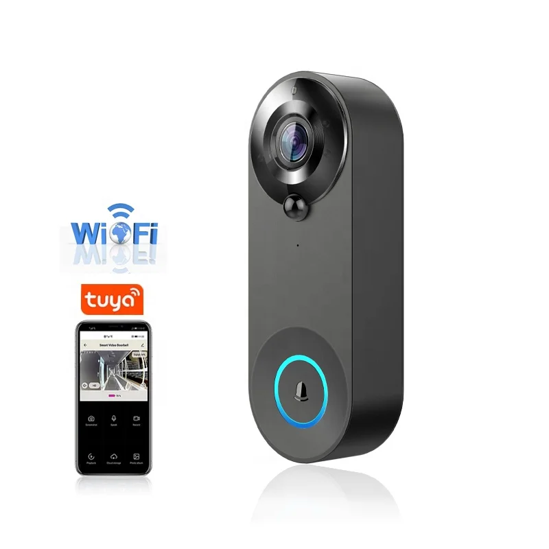 

Home Security Smart Wireless Visual Door Bell Camera HD 1080P IP Doorbells Cam Tuya Wifi Intercom Ring Video Doorbell Waterproof