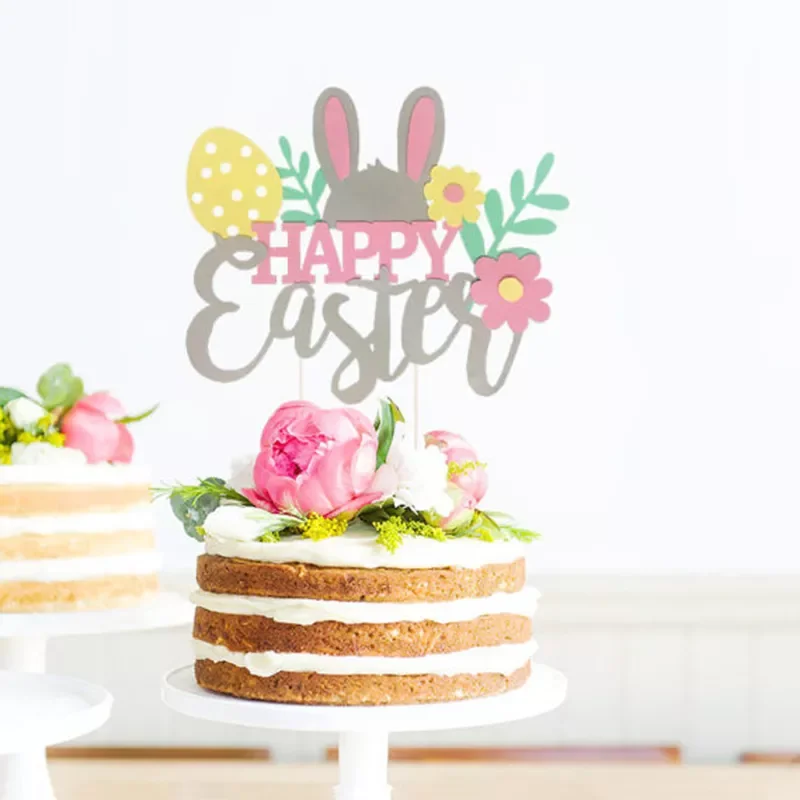 Happy Easter Cake Topper Rabbit Ear Flower Toppers Kids Easter Party Bunny Shape Cake Decoration Easter Bunny theme Party Supply
Happy Easter Cake Topper Rabbit Ear Flower Toppers Kids Easter Party Bunny Shape Cake Decoration Easter Bunny theme Party Supply