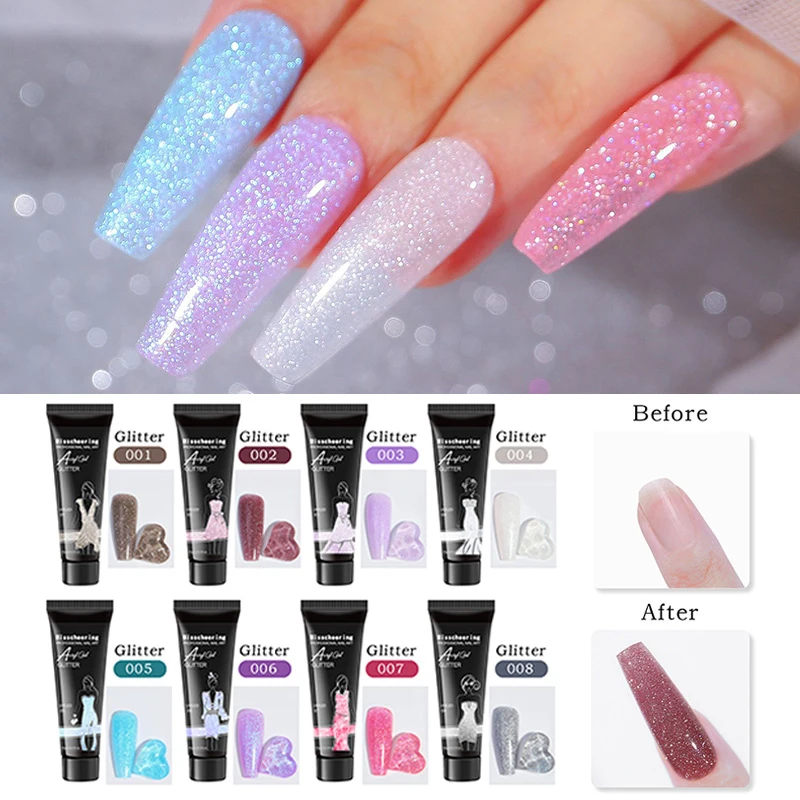 15ml Glitter Pearlescent Art Gel Nail Extension Soak Off UV Long Lasting Manicure Extend Glue Tips DIY Painless Salon Supplies
15ml Glitter Pearlescent Art Gel Nail Extension Soak Off UV Long Lasting Manicure Extend Glue Tips DIY Painless Salon Supplies