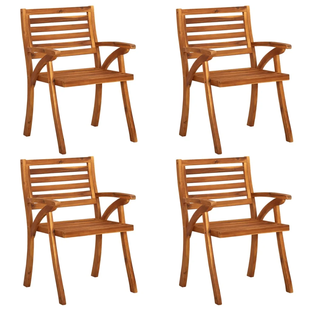 Garden Chair of 4, Solid Acacia Wood Outdoor Seat Chair, Patio Furniture 59 x 59 x 87 cm
Garden Chair of 4, Solid Acacia Wood Outdoor Seat Chair, Patio Furniture 59 x 59 x 87 cm