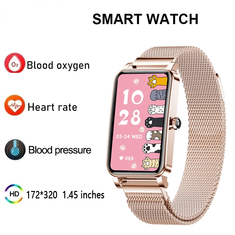 

2023 New Smart Watch Ladies Call Alert Message Push Heart Rate Sleep Monitoring Alarm Clock Sedentary Reminder Multi-Sport Mode