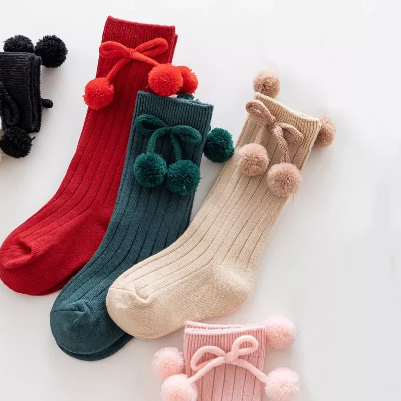 6 Colors Unisex Children Cherry Poms Ball Knee High Socks Baby Toddler Tube Socks For Kids Girls Boys Cherry Knitted Sock 2-6Y
6 Colors Unisex Children Cherry Poms Ball Knee High Socks Baby Toddler Tube Socks For Kids Girls Boys Cherry Knitted Sock 2-6Y