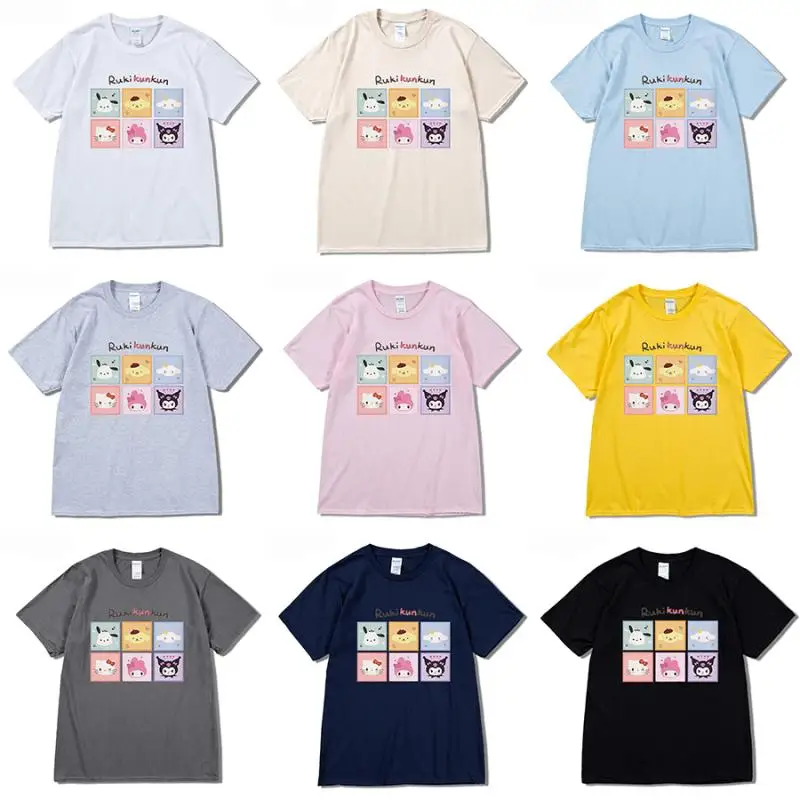 Anime Sanrios Cartoon Kt Kuromi Melody Cinnamoroll T-Shirt Kawaii Summer Girl Print Simple Casual Loose Round Neck Short Sleeve
Anime Sanrios Cartoon Kt Kuromi Melody Cinnamoroll T-Shirt Kawaii Summer Girl Print Simple Casual Loose Round Neck Short Sleeve