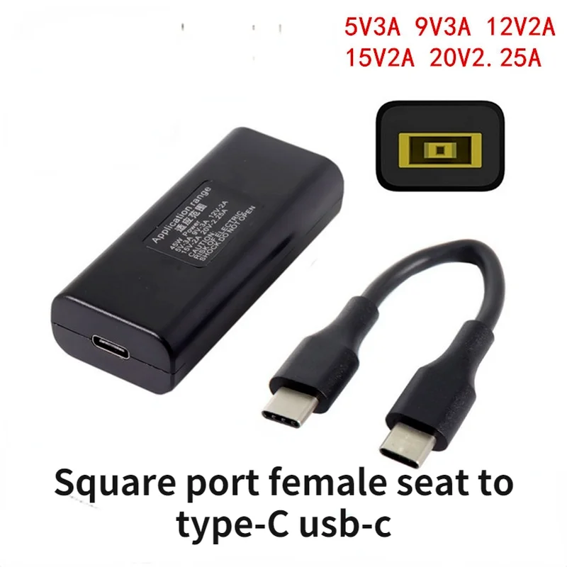Square Plug Female To Type C Adapter Laptop Connector Cable Jack Accessories DC Power Charger Multifunction Converter For Lenovo
Square Plug Female To Type C Adapter Laptop Connector Cable Jack Accessories DC Power Charger Multifunction Converter For Lenovo
