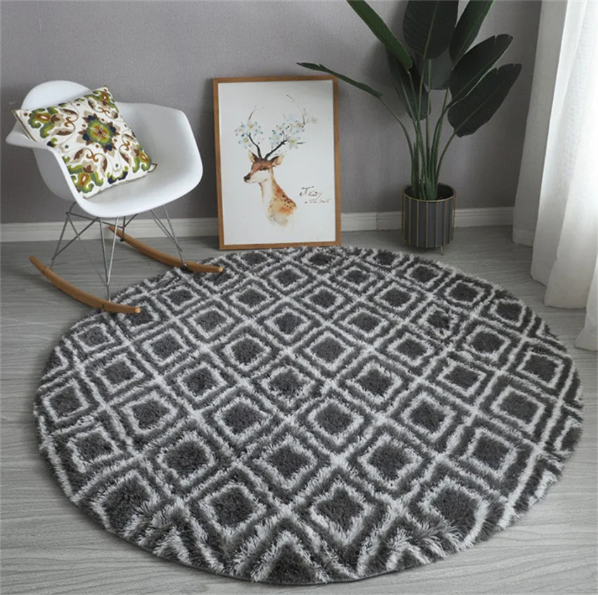 Black Geometric Round Rug Fluffy Shaggy Carpet Living Room Bedroom Faux Sheepskin Area Rugs Floor Mat Window Bedside Home Decor
Black Geometric Round Rug Fluffy Shaggy Carpet Living Room Bedroom Faux Sheepskin Area Rugs Floor Mat Window Bedside Home Decor