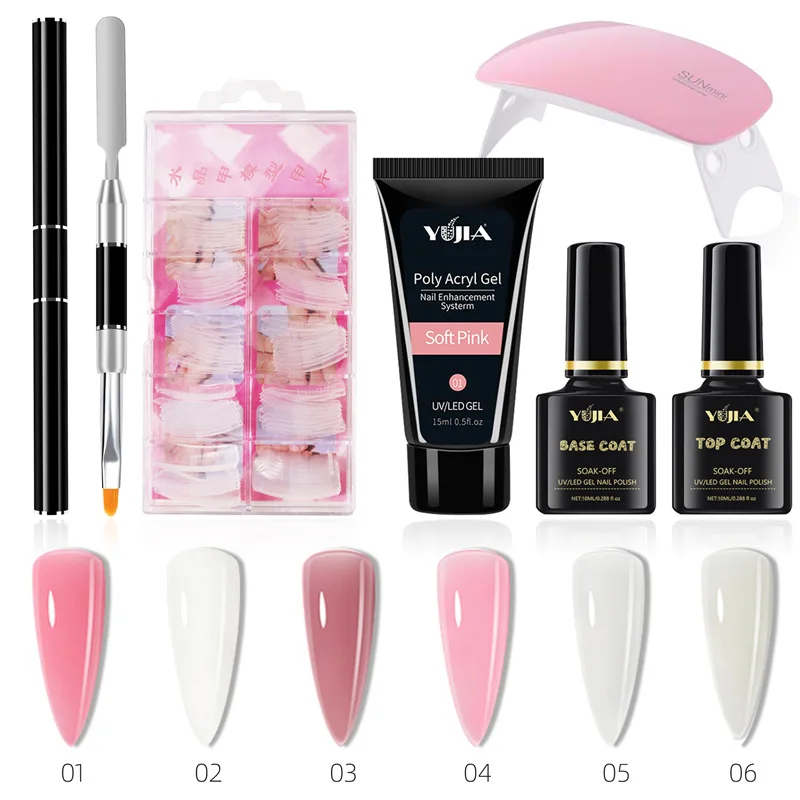 8Pcs Clear Gel Polish Nail Set With UV Lamp Gel Builder Acrylic Hybrid Poly UV Gel Kit For Nail Extension Gel Tool Manicure Set
8Pcs Clear Gel Polish Nail Set With UV Lamp Gel Builder Acrylic Hybrid Poly UV Gel Kit For Nail Extension Gel Tool Manicure Set