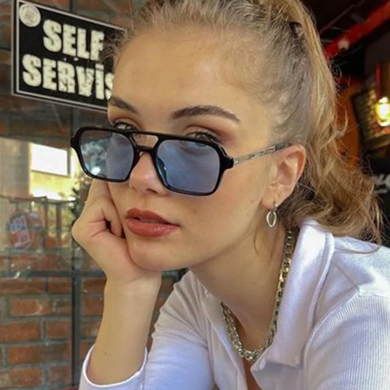 Square Hollow Blue Sunglasses Women New Retro Small Rectangle Double Bridges Sun Glasses Female Fashion Shades Eyewear UV400
Square Hollow Blue Sunglasses Women New Retro Small Rectangle Double Bridges Sun Glasses Female Fashion Shades Eyewear UV400