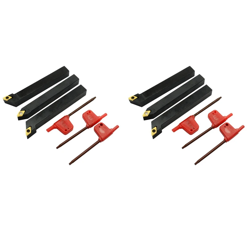 6Pcs 1/2 Inch CNC Lathe Carbide Turning Tools Indexable Holder Set SDNCN1212H07 + SDJCL1212H07 +6Pcs DCMT070204 Insert
6Pcs 1/2 Inch CNC Lathe Carbide Turning Tools Indexable Holder Set SDNCN1212H07 + SDJCL1212H07 +6Pcs DCMT070204 Insert