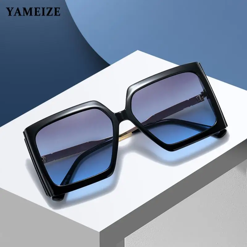 

Sunglasses for Women Luxury Designer Square Oversize Metal Frame Vintage Sun Glasses Famous Unisex Sun Shades Eyeglasses YAMEIZE