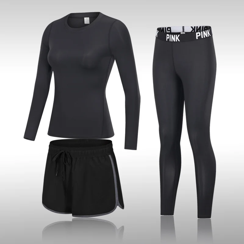 3 Piece Set Women Yoga Suit Gym Fitness Clothing Women's Cycling Trousers Sportswear Woman Fitness Running Compression Tracksuit
3 Piece Set Women Yoga Suit Gym Fitness Clothing Women's Cycling Trousers Sportswear Woman Fitness Running Compression Tracksuit