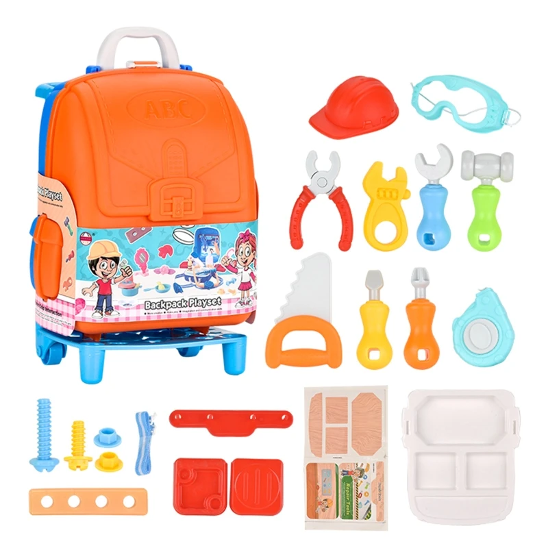 Children Toolbox Engineer Baby Pull Cart Schoolbag Backpack Tools Box Simulation Repair Tools Play House Toys
Children Toolbox Engineer Baby Pull Cart Schoolbag Backpack Tools Box Simulation Repair Tools Play House Toys