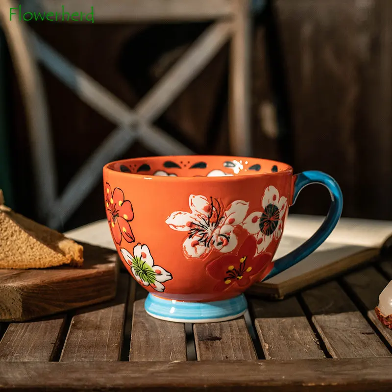 Large Ceramic Mug 450ml Coffee Cup Coffeeware Hand-painted Breakfast Cup Milk Tea Cup with Handle Creative Nordic Coffee Mug
Large Ceramic Mug 450ml Coffee Cup Coffeeware Hand-painted Breakfast Cup Milk Tea Cup with Handle Creative Nordic Coffee Mug
