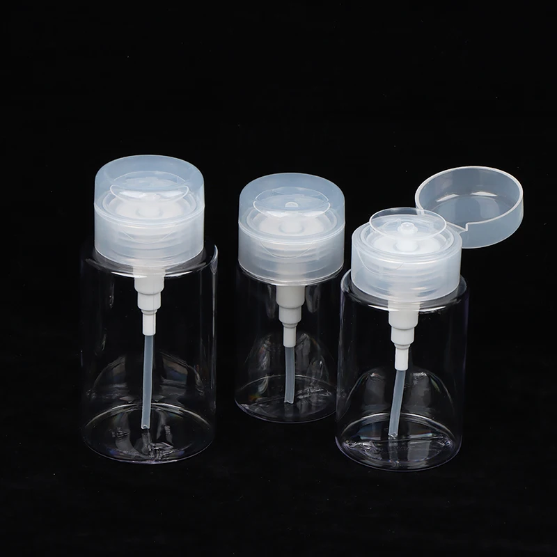 100/150/200ml Push Down Empty Pump Dispenser For Nail Polish Remover Alcohol Clear Bottle Storage Bottle
100/150/200ml Push Down Empty Pump Dispenser For Nail Polish Remover Alcohol Clear Bottle Storage Bottle