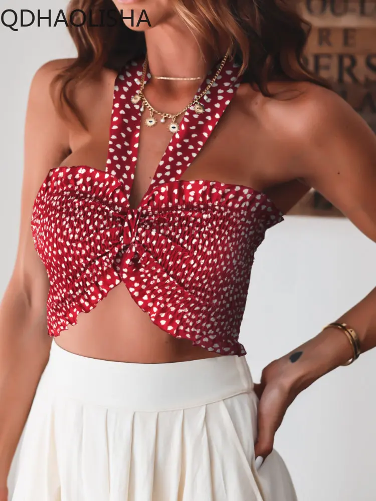 Women's Summer Printing Sexy Spicy Girl Style Outwear Temperament Fashion Bra Versatile Multi Wear Ruffled Bow Small Tank Top
Women's Summer Printing Sexy Spicy Girl Style Outwear Temperament Fashion Bra Versatile Multi Wear Ruffled Bow Small Tank Top