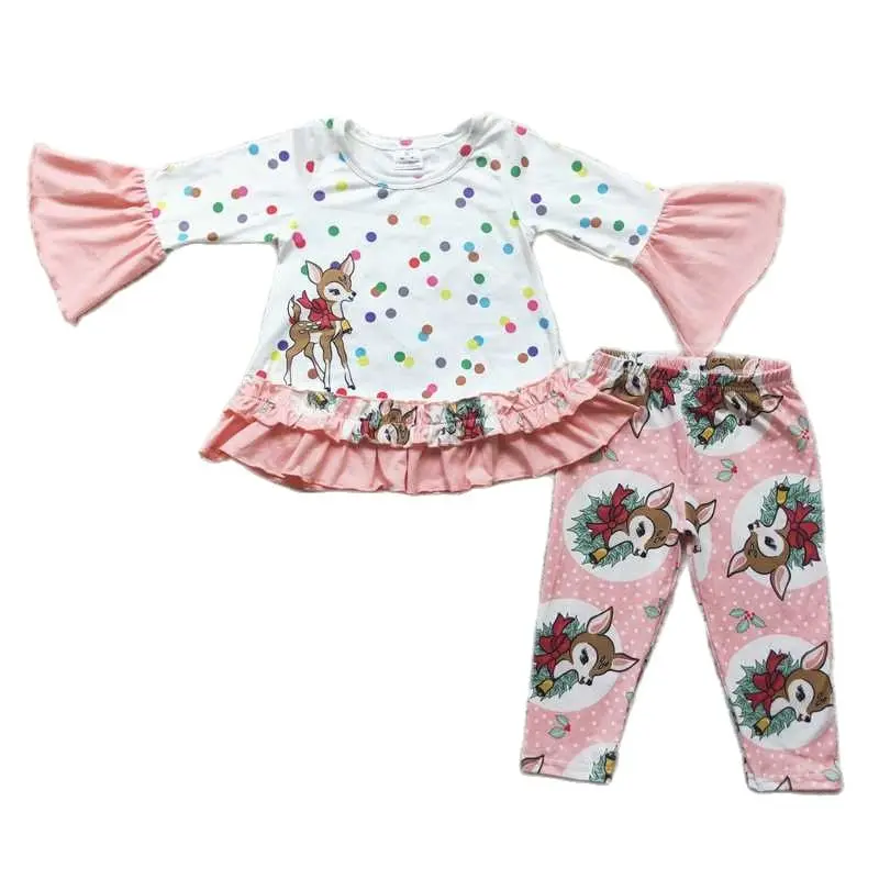 6 A1-19 Girls Outfit Long Sleeve And Long Pants Deer Print 
6 A1-19 Girls Outfit Long Sleeve And Long Pants Deer Print