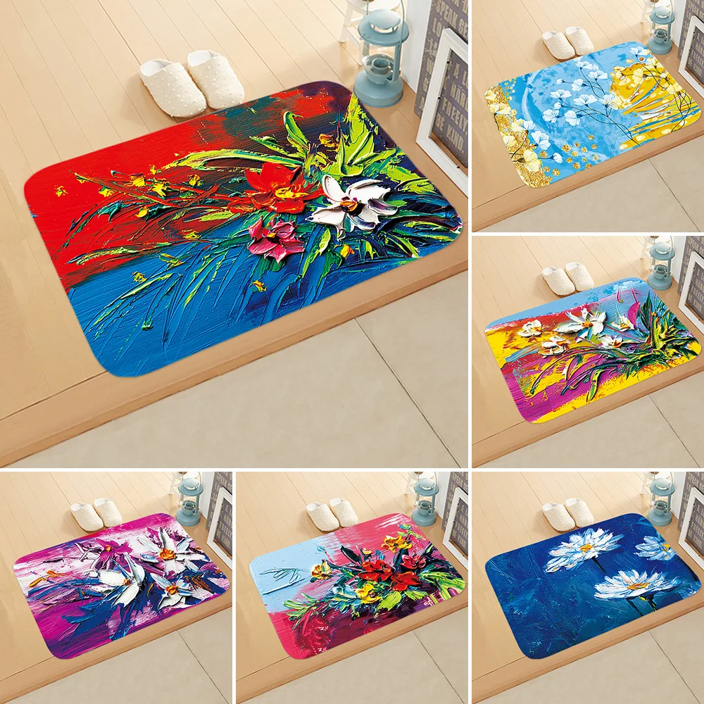 Art Door Mat Oil Painting Flower Outdoor Rugs Wear-resistant Washable Polyester Carpet Living Room Square Small Area Floor Mats
Art Door Mat Oil Painting Flower Outdoor Rugs Wear-resistant Washable Polyester Carpet Living Room Square Small Area Floor Mats