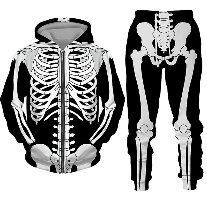 Sweatshirts Men's Tracksuit Sportswear New Fashion Men's Clothing 3D Funny Skeleton Printed Hoodies Pants Sets Casual Hooded
Sweatshirts Men's Tracksuit Sportswear New Fashion Men's Clothing 3D Funny Skeleton Printed Hoodies Pants Sets Casual Hooded