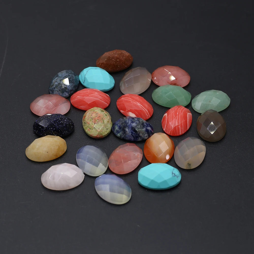 5PCS Natural Stone Pendant Oval Faceted Cabochon No Hole Exquisite Beads For DIY Charm Jewelry Necklace Bracelet Making Random
5PCS Natural Stone Pendant Oval Faceted Cabochon No Hole Exquisite Beads For DIY Charm Jewelry Necklace Bracelet Making Random
