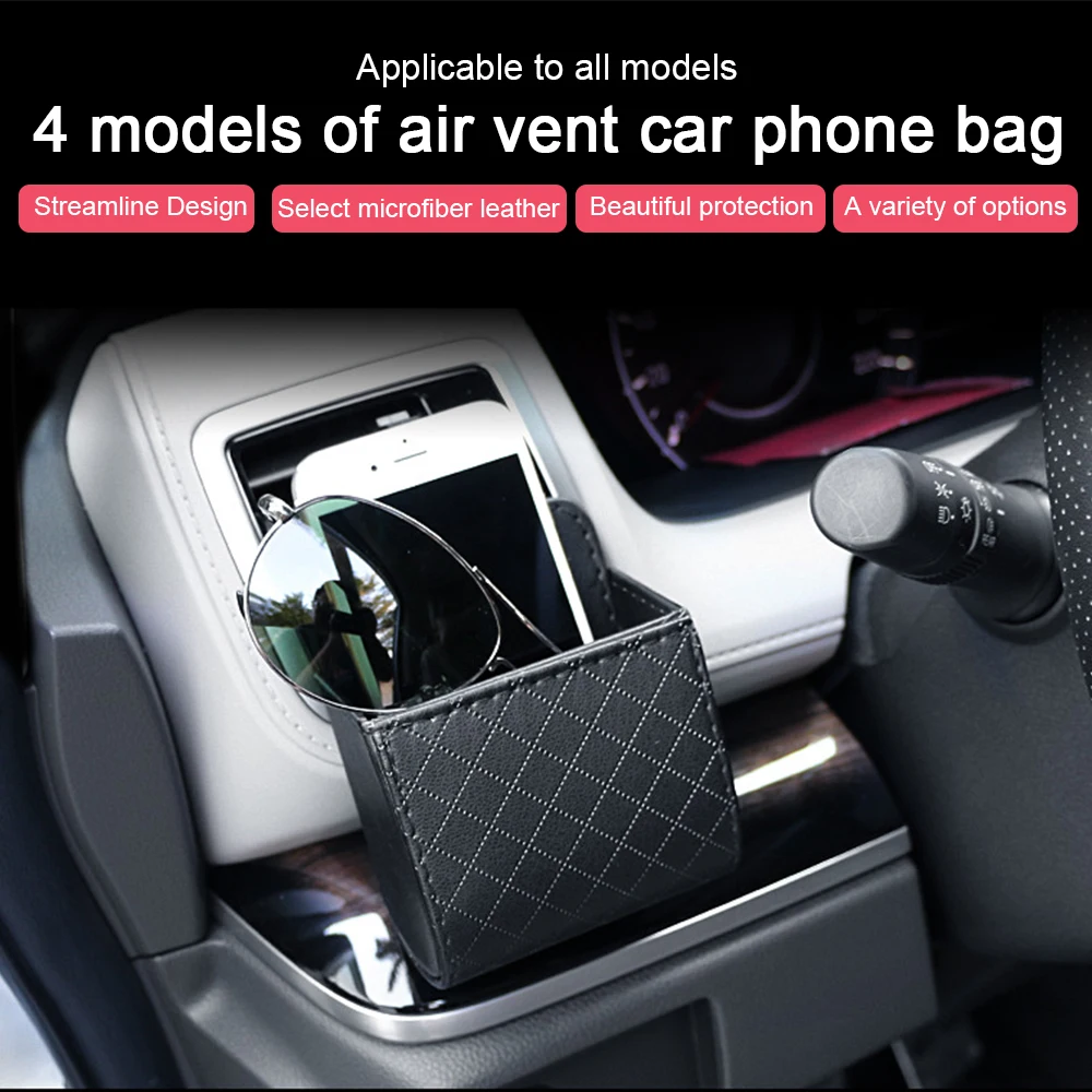 Car Organizer Box Bag Air Vent Hanging Case Pocket Faux Leather Car Mobile Phone Glasses Holder In Auto Interior Accessories
Car Organizer Box Bag Air Vent Hanging Case Pocket Faux Leather Car Mobile Phone Glasses Holder In Auto Interior Accessories
