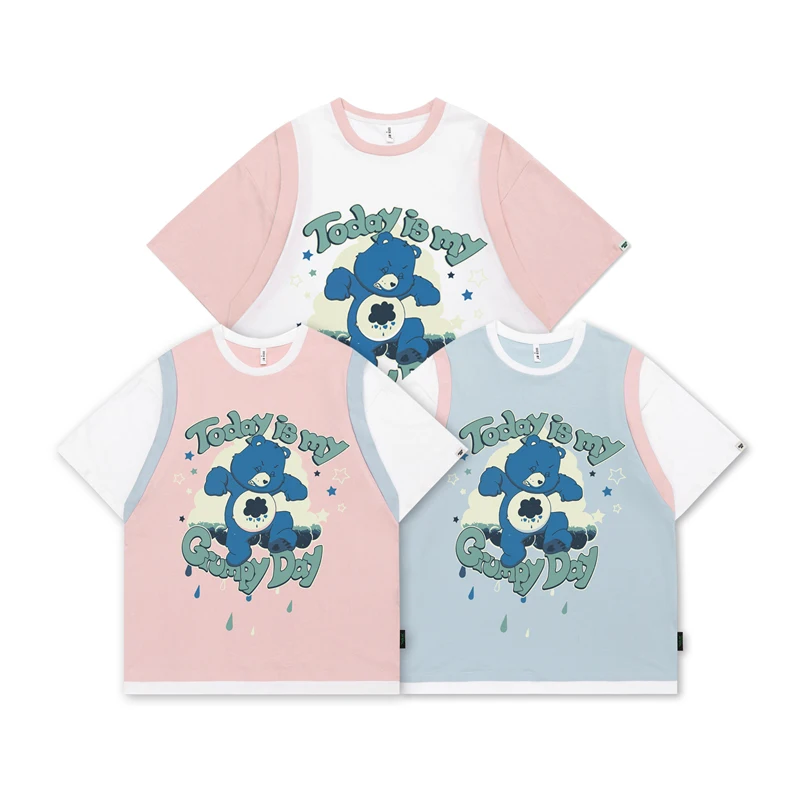 Anime Bear Printed Short Sleeve T Shirt Men Fake 2 Pieces O-Neck Baggy Tees Tops Mens Patchwork Cotton T-shirt Man Oversized
Anime Bear Printed Short Sleeve T Shirt Men Fake 2 Pieces O-Neck Baggy Tees Tops Mens Patchwork Cotton T-shirt Man Oversized