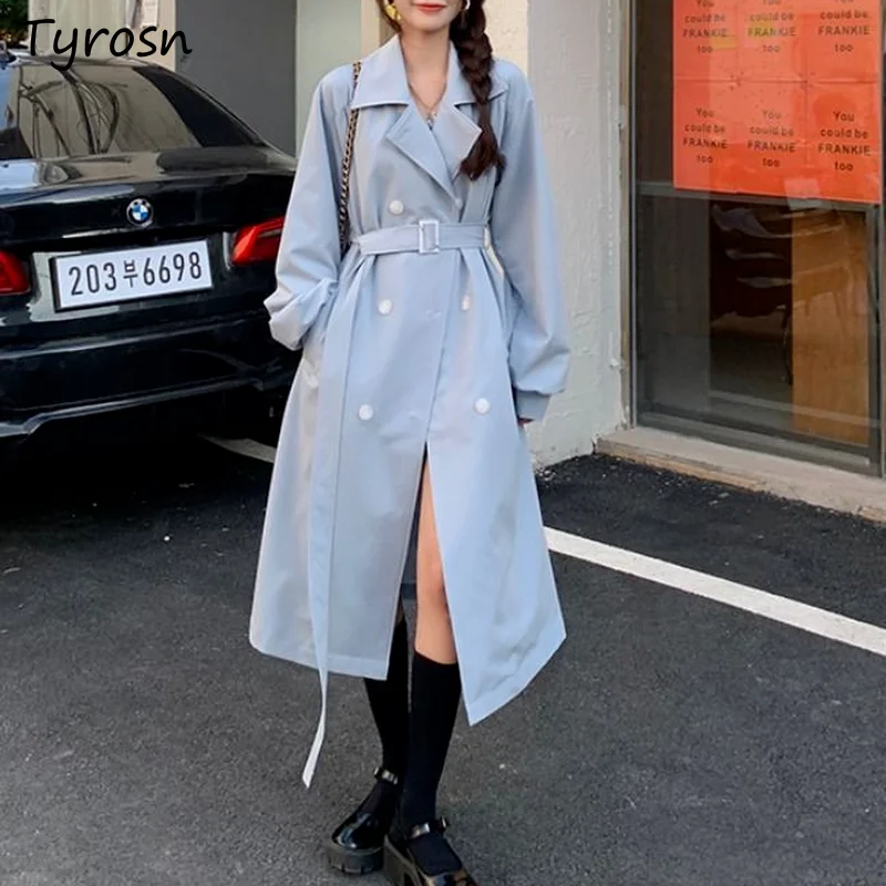 Trench Women French Style Vintage Streetwear Fashionable Notched Double Breasted Solid Coats Sashes Temperament Leisure Clothing
Trench Women French Style Vintage Streetwear Fashionable Notched Double Breasted Solid Coats Sashes Temperament Leisure Clothing