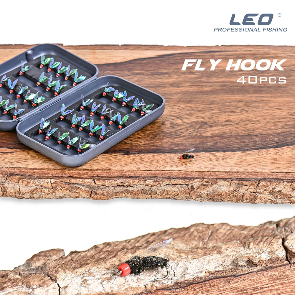 40pcs Bead Head Bionic Insects Fly Fishing Lures Artificial Bait Nymphs Bug Flies with Jig Hook Fishing Tackle Fishing Goods
40pcs Bead Head Bionic Insects Fly Fishing Lures Artificial Bait Nymphs Bug Flies with Jig Hook Fishing Tackle Fishing Goods