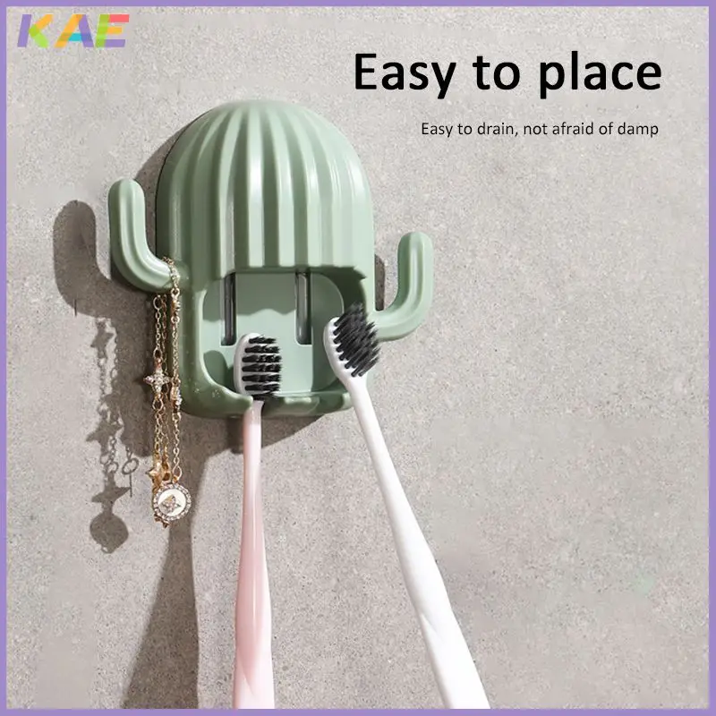 Punch-free Toothbrush Holder Wall-Mounted Toothbrush Holder Cute Cactus Multifunctional Drain Rack Kitchen Bathroom Accessories
Punch-free Toothbrush Holder Wall-Mounted Toothbrush Holder Cute Cactus Multifunctional Drain Rack Kitchen Bathroom Accessories