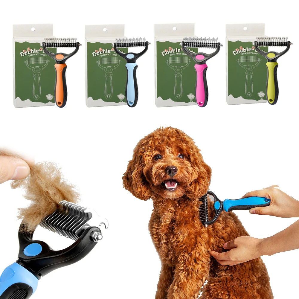 Pet Hair Remover Double Sided For Dogs Brush Prevent Hair From Tangling Pets Fur Knot Cutter Cat Dog Products
Pet Hair Remover Double Sided For Dogs Brush Prevent Hair From Tangling Pets Fur Knot Cutter Cat Dog Products