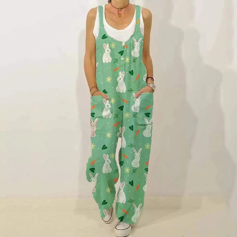 Комбинезон женский с принтом, Модный повседневный свободный Ромпер на бретельках без рукавов, длинные брюки с широкими штанинами в стиле бохо, комбинезон с карманами, на лето
Комбинезон женский с принтом, Модный повседневный свободный Ромпер на бретельках без рукавов, длинные брюки с широкими штанинами в стиле бохо, комбинезон с карманами, на лето