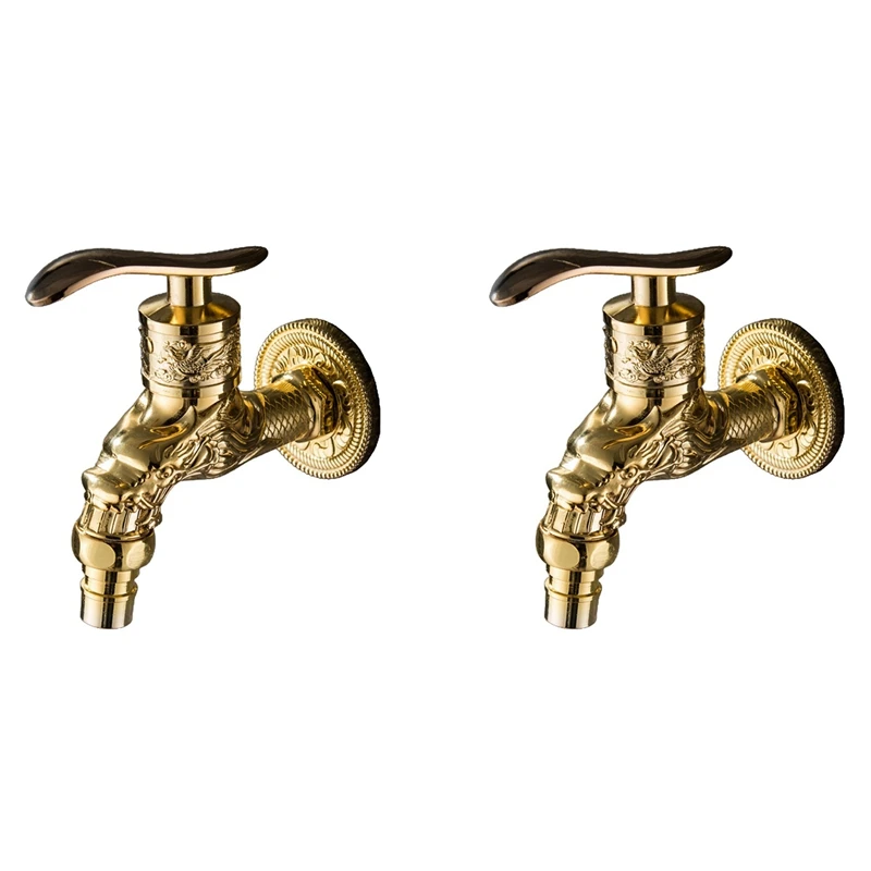 2X G1/2 Inch Outdoor Vintage Garden Wall Mounted Faucet Decorative Faucet Bibcock -Golden
2X G1/2 Inch Outdoor Vintage Garden Wall Mounted Faucet Decorative Faucet Bibcock -Golden